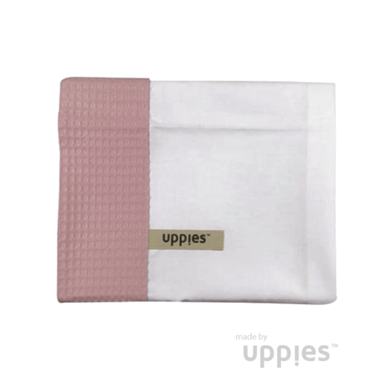Uppies laken wit oud roze