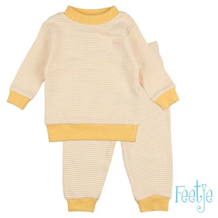 Pyjama wafel Feetje  Okergeel