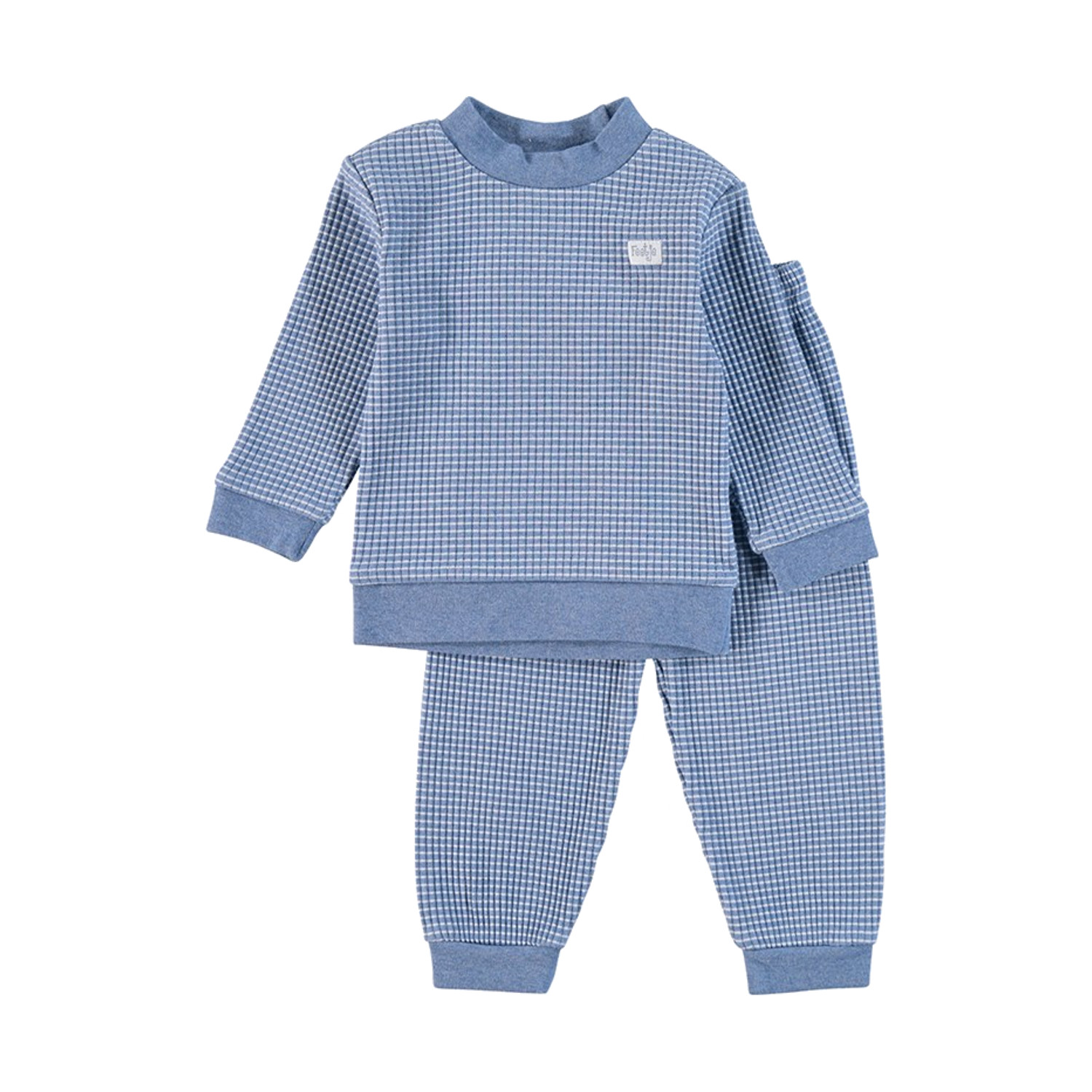 Lokken consultant embargo Uppies baby - pyjama wafel Feetje Blauw - Uppies
