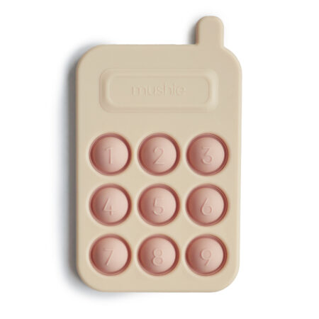 Press toy mushie telefoon roze