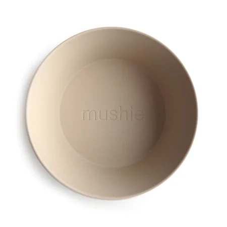 Mushie Bowl Round Vanilla 2-pack
