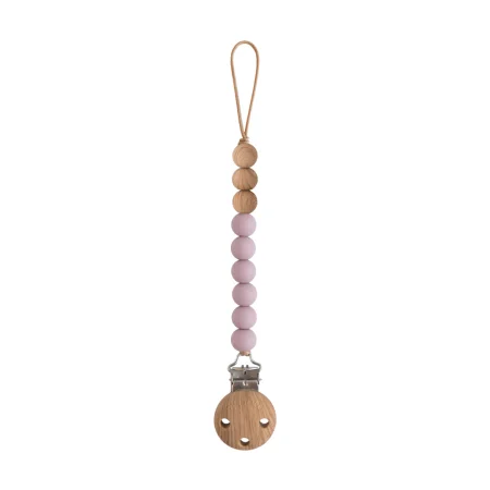 Mushie Pacifier Clip Mauve