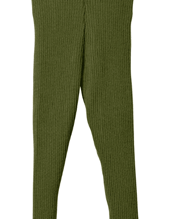 Disana Gebreide Legging Merinowol Olijf